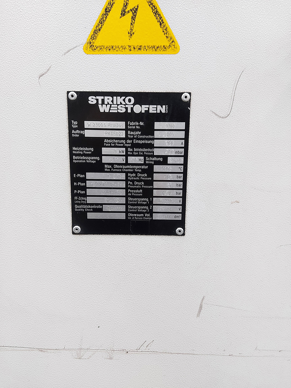 StrikoWestofen W 2300 S ProDos 3 Dosing Furnace O1815, used